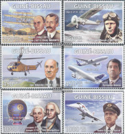 Guinea-Bissau 3923-3928 (complete. Issue) Unmounted Mint / Never Hinged 2008 Pioneers The Aviation - Guinée-Bissau