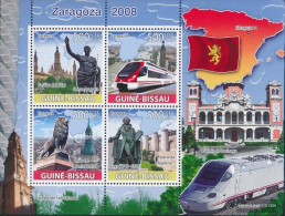 Guinea-Bissau 3914-3917 Sheetlet (complete. Issue) Unmounted Mint / Never Hinged 2008 World Exhibition 2008 In Saragossa - Guinée-Bissau