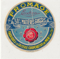 G G 317 /  ETIQUETTE DE FROMAGE    30% FABRIQUE A LA LAITERIE DE MER  (LOIR ET CHER )  . - Quesos