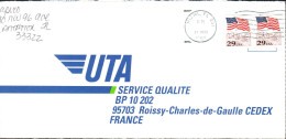 USA ETATS UNIS AFFRANCHISSEMENT COMPOSE SUR LETTRE DE MIAMI POUR LA FRANCE 1992 - Covers & Documents