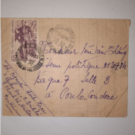 03K6 TRES RARE - ANCIENNE LETTRE ENVELOPPE INDOCHINE 1945 VERS BAGNE POULO CONDORE POSTE RURALE - Andere-Azië