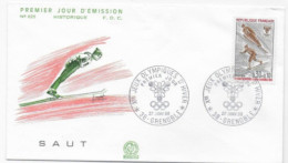 Enveloppe Premier Jour- Xe Jeux Olympiques D'Hiver- SAUT 27 Janv 1968 Grenoble (38) F.D.C. 625 N°1543 - 1960-1969