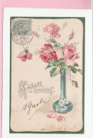 CARTE SOUHAITS SINCERES FLEURS GAUFREE - Bloemen