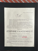 Mevr Josephine Vandenreyt Wed Bollen Joseph *1878 St Lambrechts Herk + Alken 1948 Steyls Leunen Vanempten Robijns Bollen - Todesanzeige