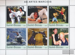 Guinea-Bissau 2219-2224 Sheetlet (complete. Issue) Unmounted Mint / Never Hinged 2003 Martial Arts - Guinea-Bissau