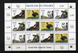 RUSSIA LOCALS - JEVISH REPUBLIC - WWF SET OF 4 IN SHEETLET OF 12  MINT NEVER HINGED - Sonstige & Ohne Zuordnung
