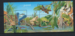 REPTILES & AMPHIBIANS - AUSTRALIA -POND LIFE  SOUVENIR SHEET  MINT NEVER HINGED - Frogs
