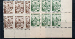 ALBANIA - 1960 - PEOPLES POLICE SET OF 2 IN CORNER BLOCKS OF 6  MINT NEVER HINGED   SG £15.30 - Albania