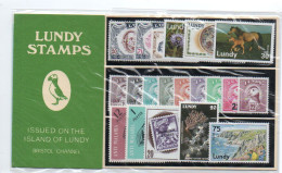 GB ( LUNDY)  SELECTIONS OF MINT ISSUES IN PACKS ( 46 STAMPS) ORIGINAL COST £19 - Lokale Uitgaven