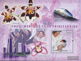 Guinea-Bissau Miniature Sheet 576 (complete. Issue) Unmounted Mint / Never Hinged 2006 Princess Kiko, Orchids, Japanese. - Guinea-Bissau