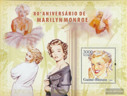 Guinea-Bissau Miniature Sheet 573 (complete. Issue) Unmounted Mint / Never Hinged 2006 80. Birthday Marilyn Monroe - Guinea-Bissau