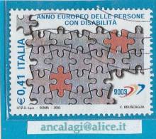 USATI ITALIA 2003 - Ref.0894 "PERSONE CON DISABILITA' " 1 Val. - - 2001-10: Used