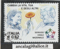 USATI ITALIA 2003 - Ref.0895 "SERVIZIO CIVILE NAZIONALE" 1 Val. - - 2001-10: Usados