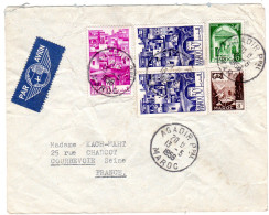 1956  CAD  AGADIR  Ppal  Envoyée à COURBEVOIE - Lettres & Documents