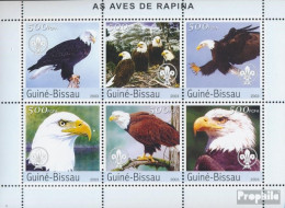 Guinea-Bissau 2596-2601 Kleinbogen (kompl. Ausgabe) Postfrisch 2003 Adler Und Pfadfinder - Guinea-Bissau