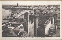 MT.- MAROKKO. RABAT. VUE D'ENSEMBLE - JARDIN DES OUDAIAS. ONGELOPEN - Rabat