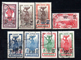 Martinique - 1924 - Tb Antérieurs  Surch   - N° 111 à 118 -   Oblit - Used - Oblitérés