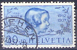 Schweiz Suisse Pro Juventute 1937: Mädchen Zu WI 84 Mi 317 Yv 306 Mit Voll-Stempel RIEHEN 5.XII.37 (Zumstein CHF 9.00) - Used Stamps