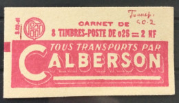 Carnet Marianne De Decaris 1263-C1 Couverture Cartonnée CALBERSON - Anciens : 1906-1965