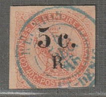 REUNION - N°3 Obl (1885-86) 5c Sur 40c Vermillon - Signé : Calves - Used Stamps