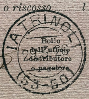 CALABRIA - COMUNI SCOMPARSI - IATRINOLI (53 - 50 ) 29/3/26  - SU RICEVUTA DI RITORNO  - RR - Marcofilía