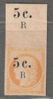 REUNION - N°6 * (1885-86) 5c Sur 40c Orange Pâle - Nuevos