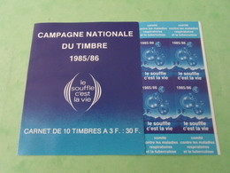 TC29 / ANTITUBERCULEUX / TUBERCULOSE / Carnet De 1985/86 - Antitubercolosi