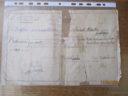 ESCADRE DE L'EXTRÊME ORIENT A BORD DU GUEYDON LE 26 SEPTEMBRE 1904 CERTIFICAT D'ADMISSIBILITE SECOND MAITRE MECANICIEN P - Dokumente