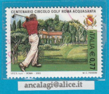 USATI ITALIA 2003 - Ref.0901 "CIRCOLO DEL GOLF, ROMA ACQUASANTA" 1 Val. - - 2001-10: Usados