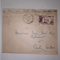 03K6 TRES RARE - ANCIENNE LETTRE ENVELOPPE INDOCHINE 1945 VERS BAGNE POULO CONDORE - Otros - Asia