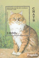 Kongo (Brazzaville) Block129 (kompl.Ausg.) Postfrisch 1996 Katzen - Used