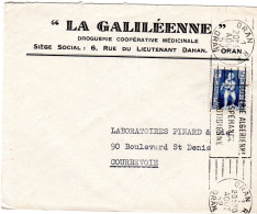 1952  CAD ORAN R P  " LA GALILEENNE " 6 Rue Du Lieutenant DAHAN   ORAN - Covers & Documents