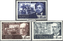 Frankreich 1707-1709 (kompl.Ausg.) Postfrisch 1970 Berühmte Franzosen - Unused Stamps