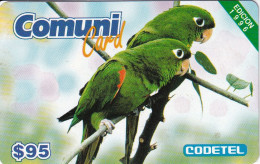 TARJETA DE REPUBLICA DOMINICANA DE UN LORO - EDICION 1996 (BIRD-PAJARO-PARROT) CODETEL - Dominik. Republik