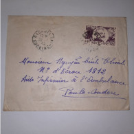 03K6 TRES RARE - ANCIENNE LETTRE ENVELOPPE INDOCHINE 1945 VERS BAGNE POULO CONDORE - Autres - Asie