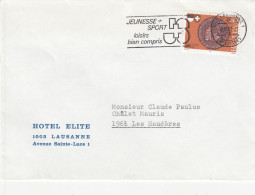 Hotel Elite  Cachet Lausanne - Lettres & Documents