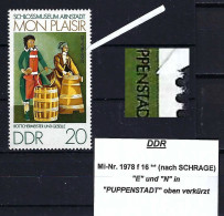 DDR Mi-Nr. 1978 F 16 Plattenfehler Postfrisch - Siehe Beschreibung Und Bild - Errors & Oddities