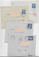 4 Enveloppes "deutsches Reich"   ZELTWEG 1943    Pour  Le Rhône    GIVORS - Briefe U. Dokumente