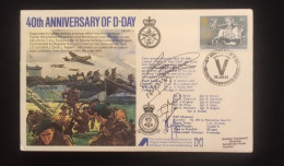 O) 1984 GREAT BRITAIN, ANNIVERSARY IF D-DAY BATTLE, SHIPS, PLANE, FDC XF - Other & Unclassified