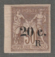 REUNION - N°10 * (1885-86) 20c Sur 30c Brun - Ungebraucht