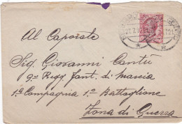 ITALIA - REGNO - POSTA MILITARE - BERGAMO - BUSTA - VIAGGIATA PER  9° REGG. FANT. DI MARCIA 19 COMP- ZONA DI GUERRA 1917 - Poste Militaire (PM)