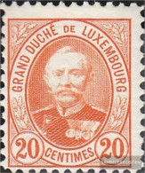 Luxembourg 59D Unmounted Mint / Never Hinged 1891 Adolf - 1891 Adolphe Frontansicht