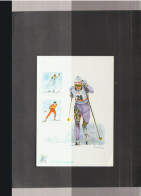 Jeux Olympiques ** Ski De Fond ** Les Saisies  ** Aquarelle Christian Burdet - Sports D'hiver