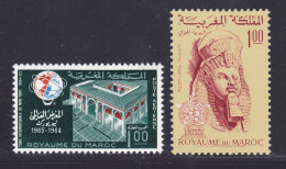 MAROC AERIENS N°  113 & 114 ** MNH Neufs Sans Charnière, TB (D7780) Exposition N-Y, UNESCO - 1964-66 - Marocco (1956-...)