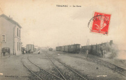 Trignac * La Gare * Train Locomotive Machine * Ligne Chemin De Fer - Autres & Non Classés