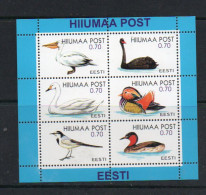 ESTONIA LOCALS - HIIUMAA POST- BIRDS SHEETELT OF 6   MINT NEVER HINGED - Estonia