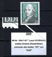 DDR Mi-Nr. 1944 F 45 (2) Plattenfehler Postfrisch Nach SCHRAGE - Siehe Beschreibung Und Bild - Errors & Oddities