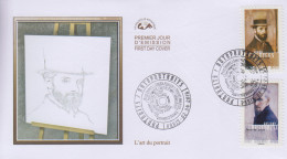 Enveloppe  FDC   1er  Jour   FRANCE   L' ART  Du  PORTRAIT   Oeuvres  De   DEGAS   Et   CAILLEBOTTE    2016 - 2010-2019