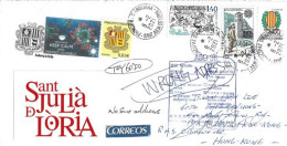 Letter To HONG-KONG, During COVID-19 Confinement, From Andorra, Return To Sender .  2 Pics  Front & Back Cover - Cartas & Documentos