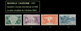 Nouvelle Calédonie 1931 - Série Complète De 4 Timbres * (MH) - Unused Stamps